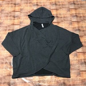 Athleta Purana Wrap Sweatshirt Grey Womens 2xl NWOT